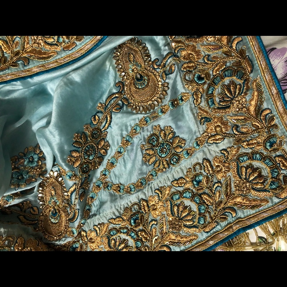 Light blue saree